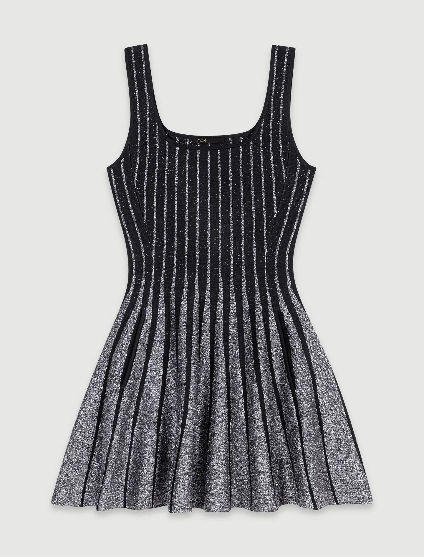 Short jacquard knit dress - 1