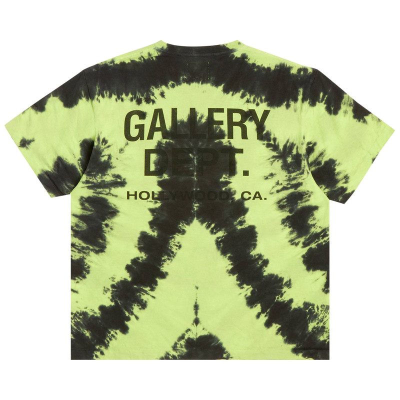 GALLERY DEPT. Gallery Dept. Tie Dye Souvenir Tee 'Lime Green' outlook
