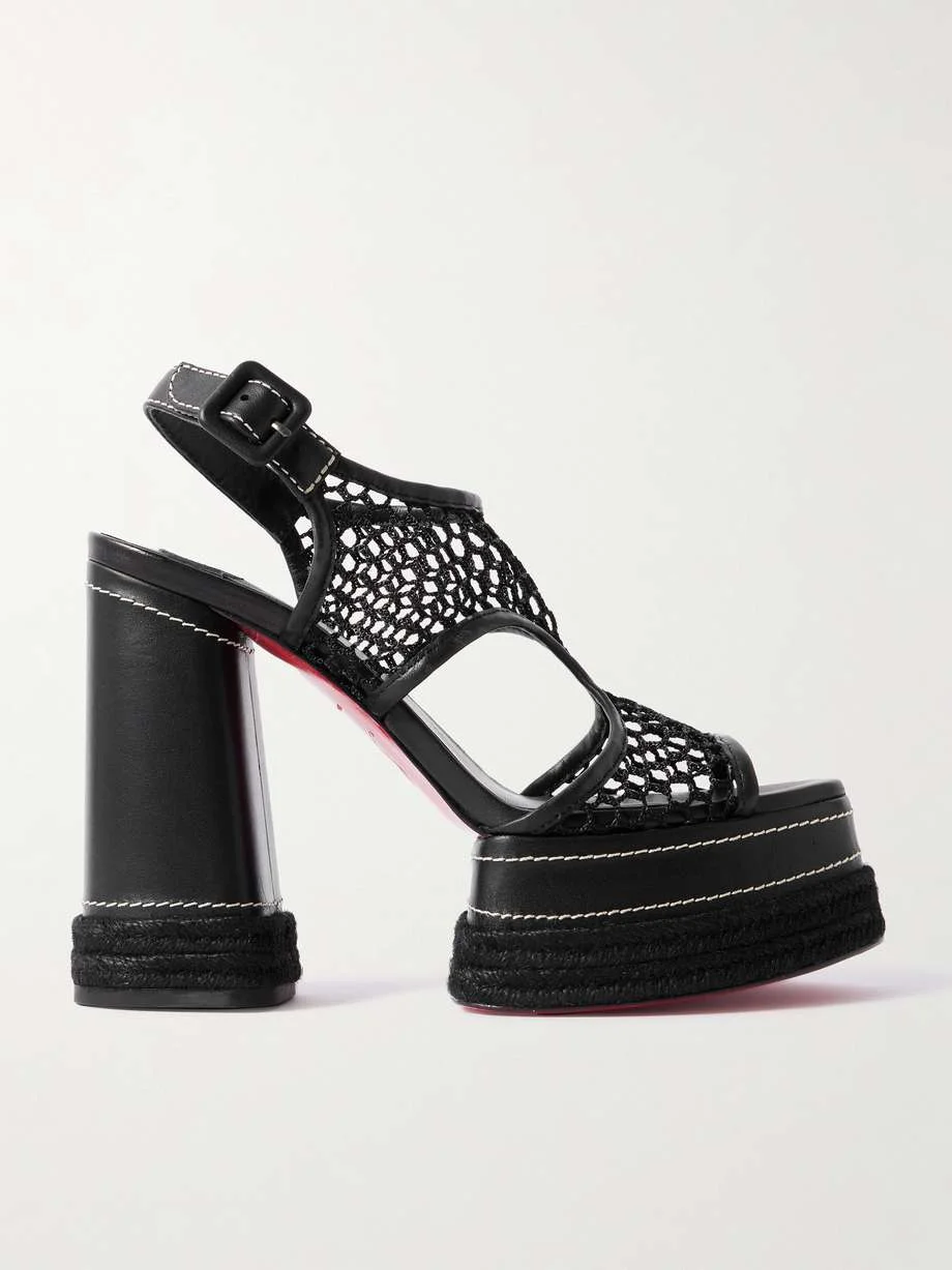 Christian Louboutin Almeja 130 Mesh Sandals - 1