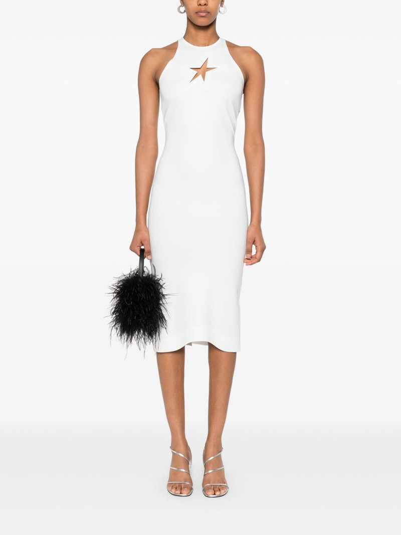 MUGLER star-motif sleeveless midi dress outlook
