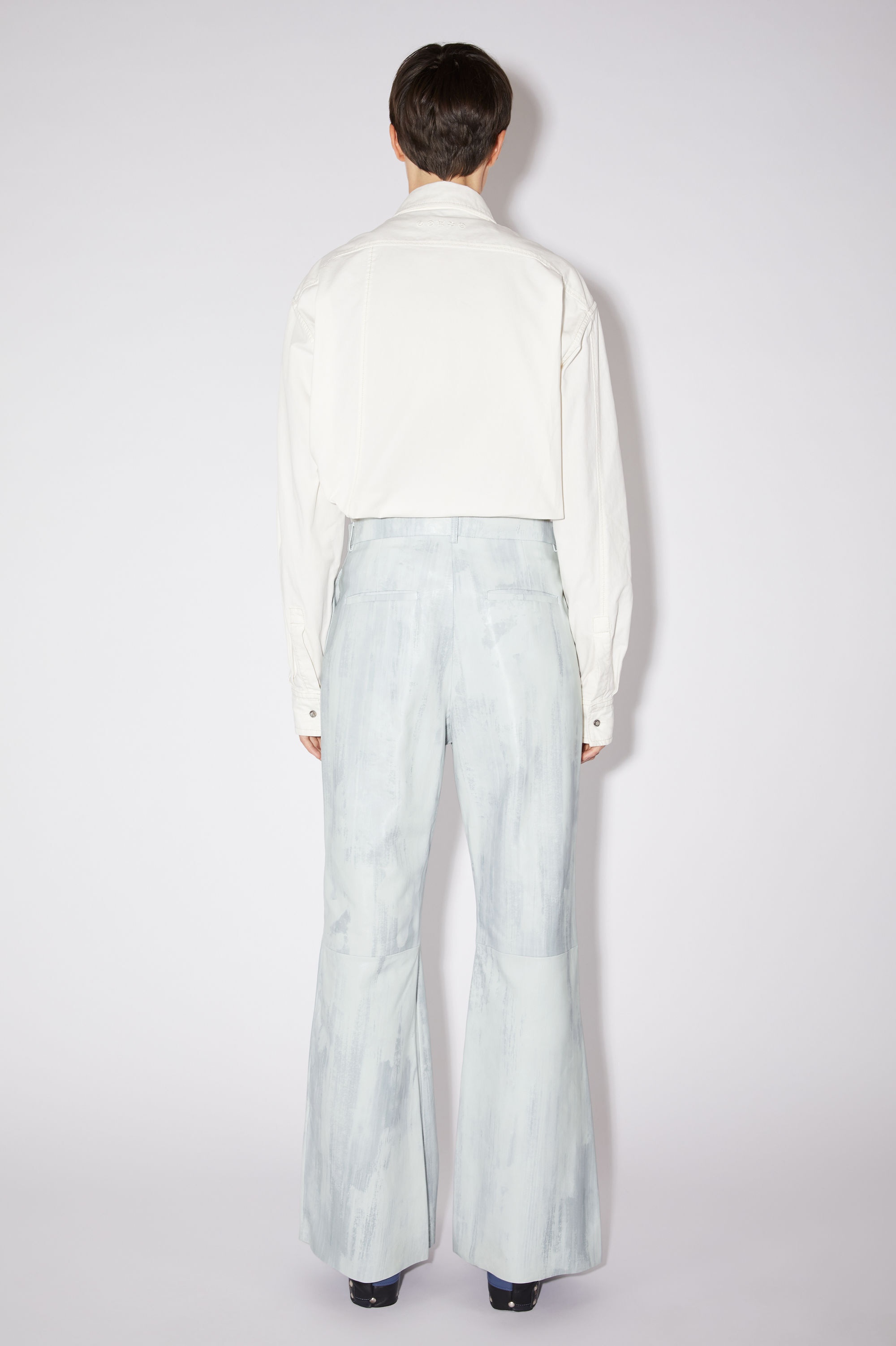 Leather trousers - Cold white - 4