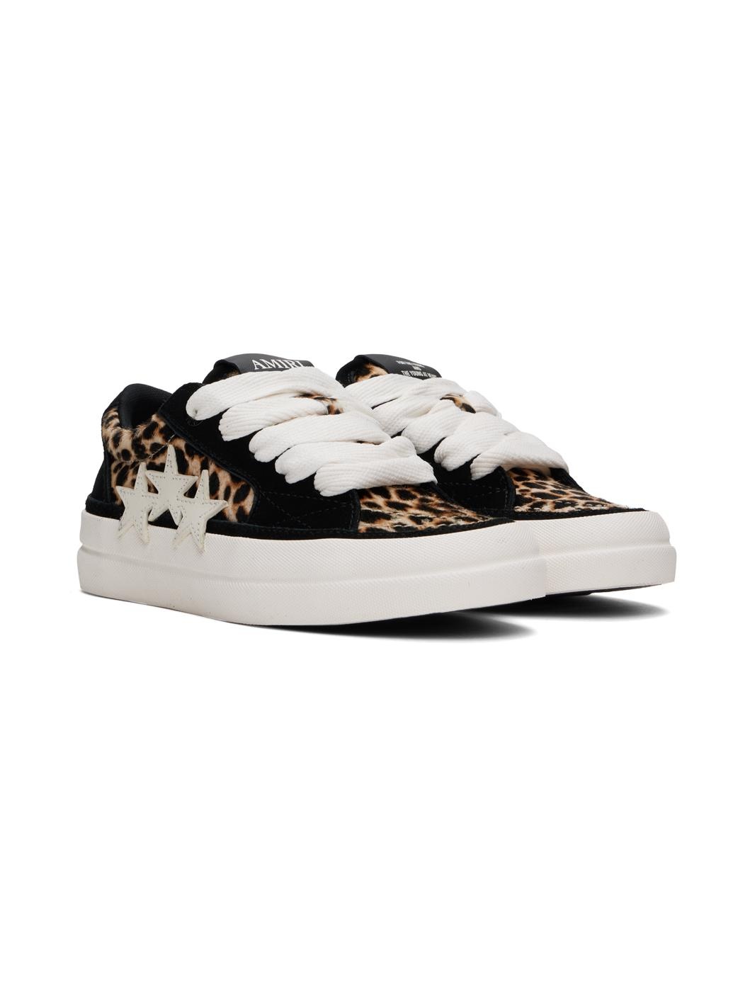 Black & Brown Leopard Sunset Skate Low Sneakers - 4