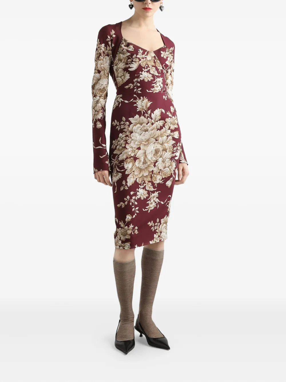 Dolce & Gabbana Women Long-Sleeved Floral Dress - 2