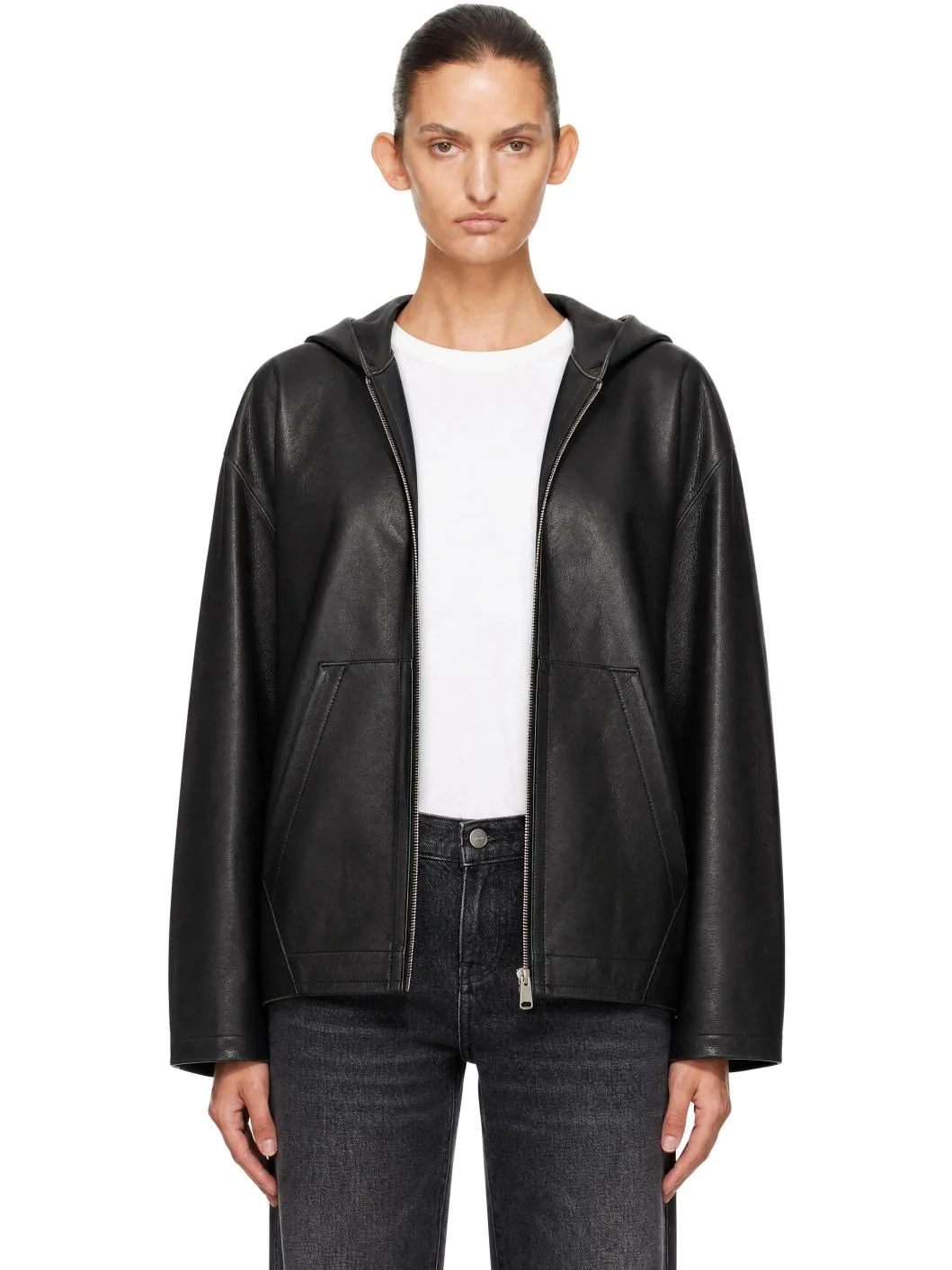 Black Darlo Leather Jacket - 1
