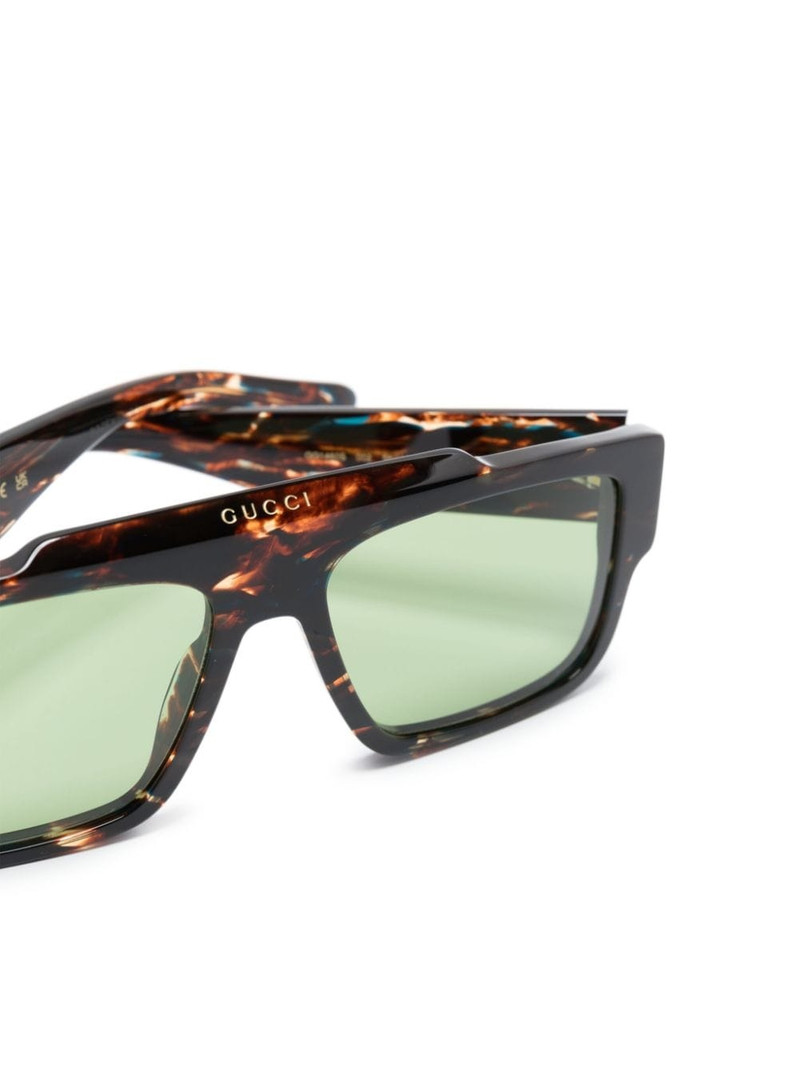 tortoiseshell-effect square-frame sunglasses 3