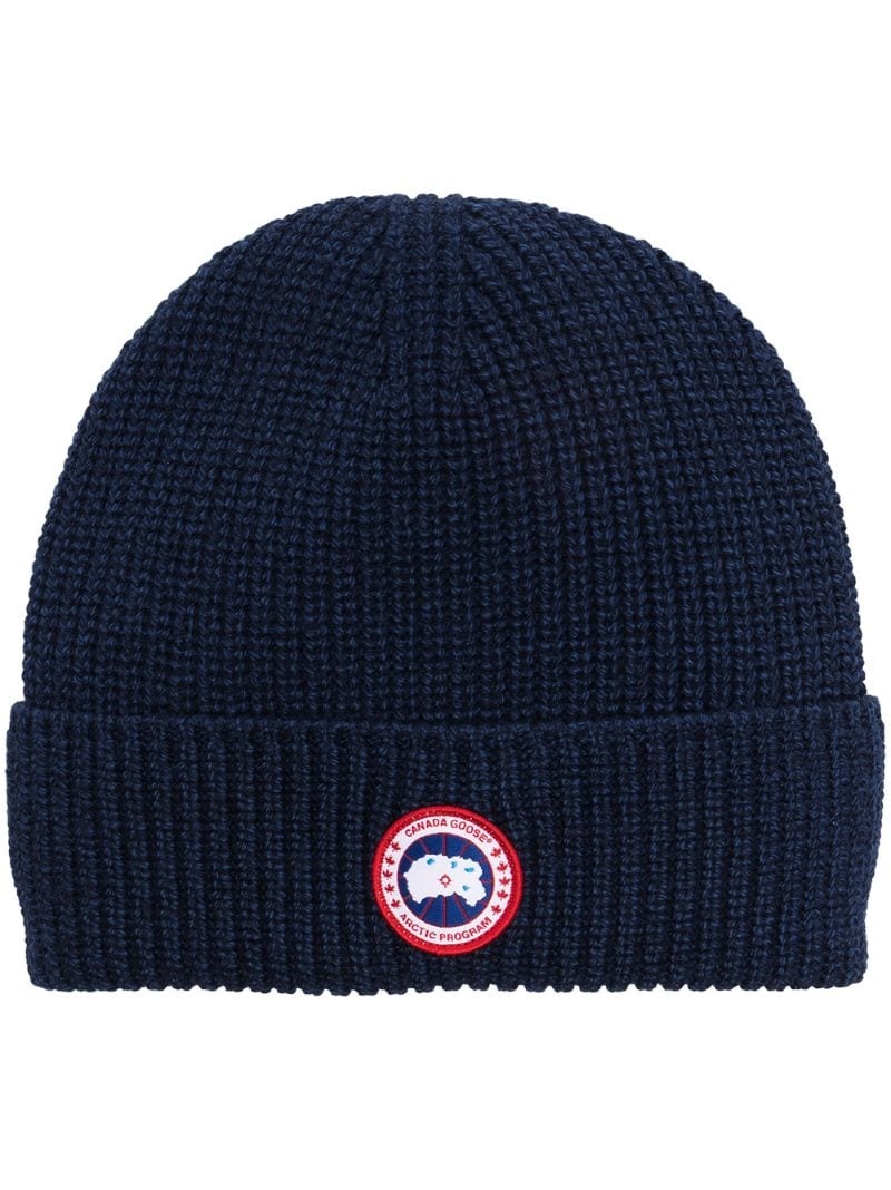 Arctic Disc ribbed-knit beanie - 1