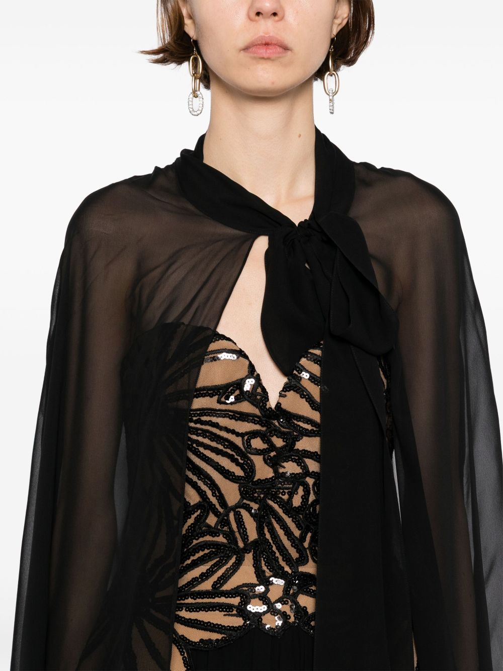 embroidered-sequin dress - 5