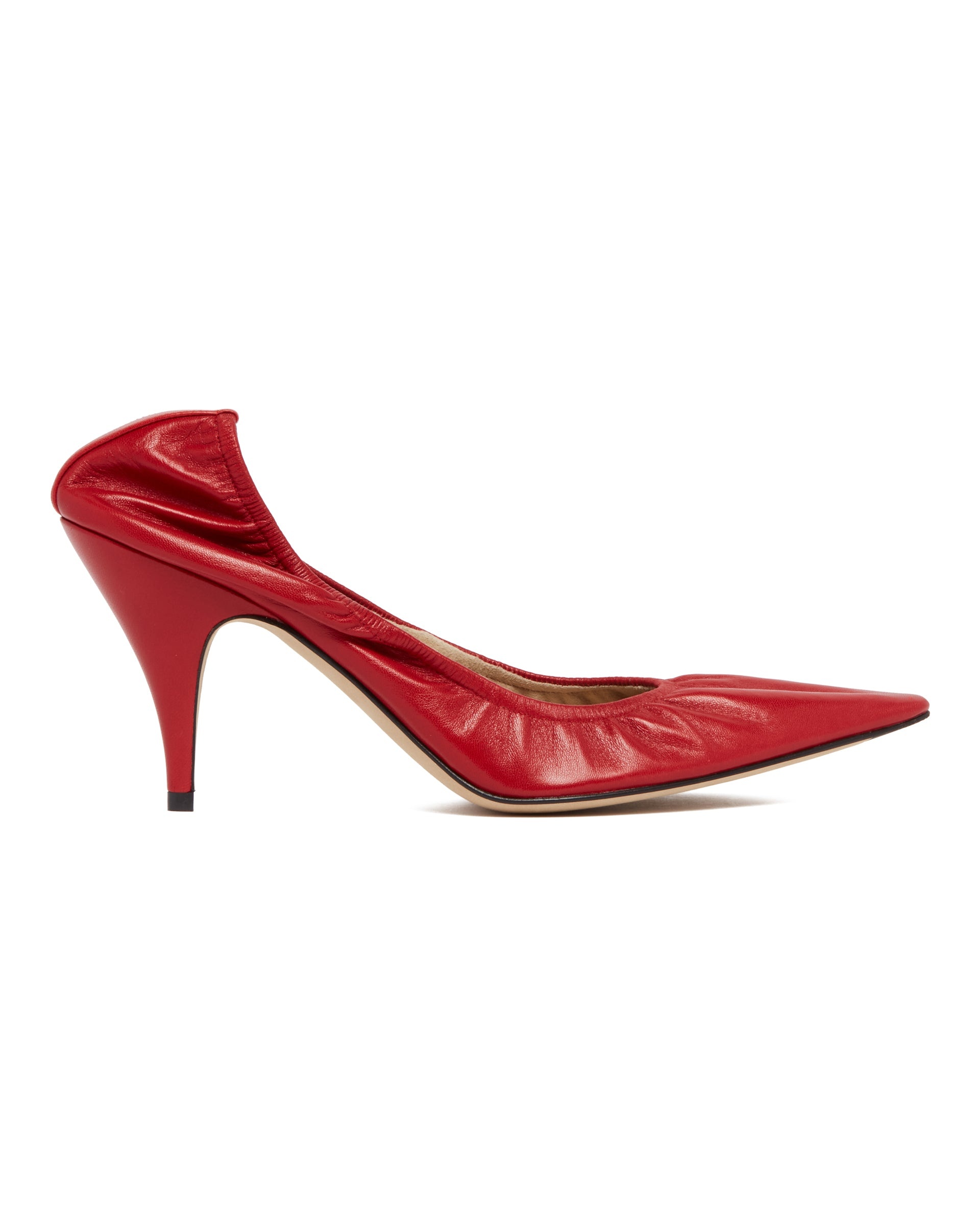 Red Liisa Leather Decollete - 2