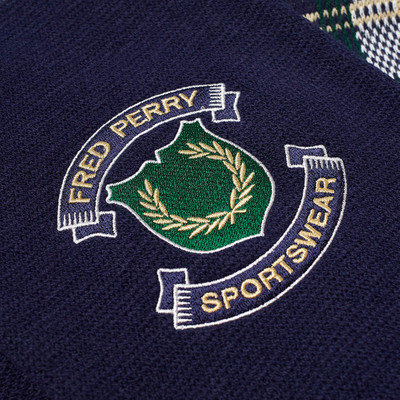 Fred Perry Fred Perry Crest Branded Tartan Scarf outlook