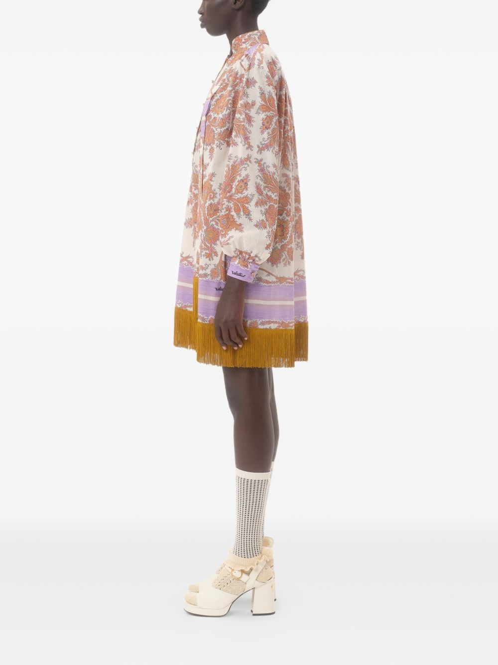 paisley-print mini dress - 5