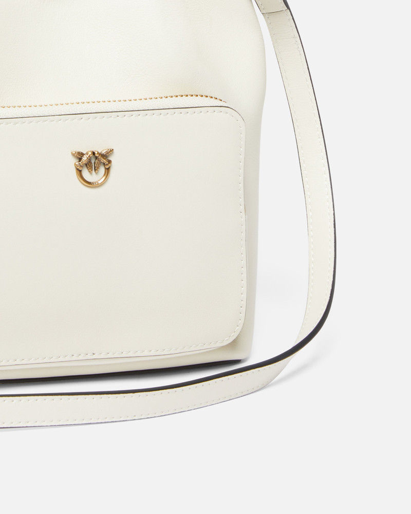 SMALL LEATHER CARGO BUCKET BAG WITH BRAIDING 3
