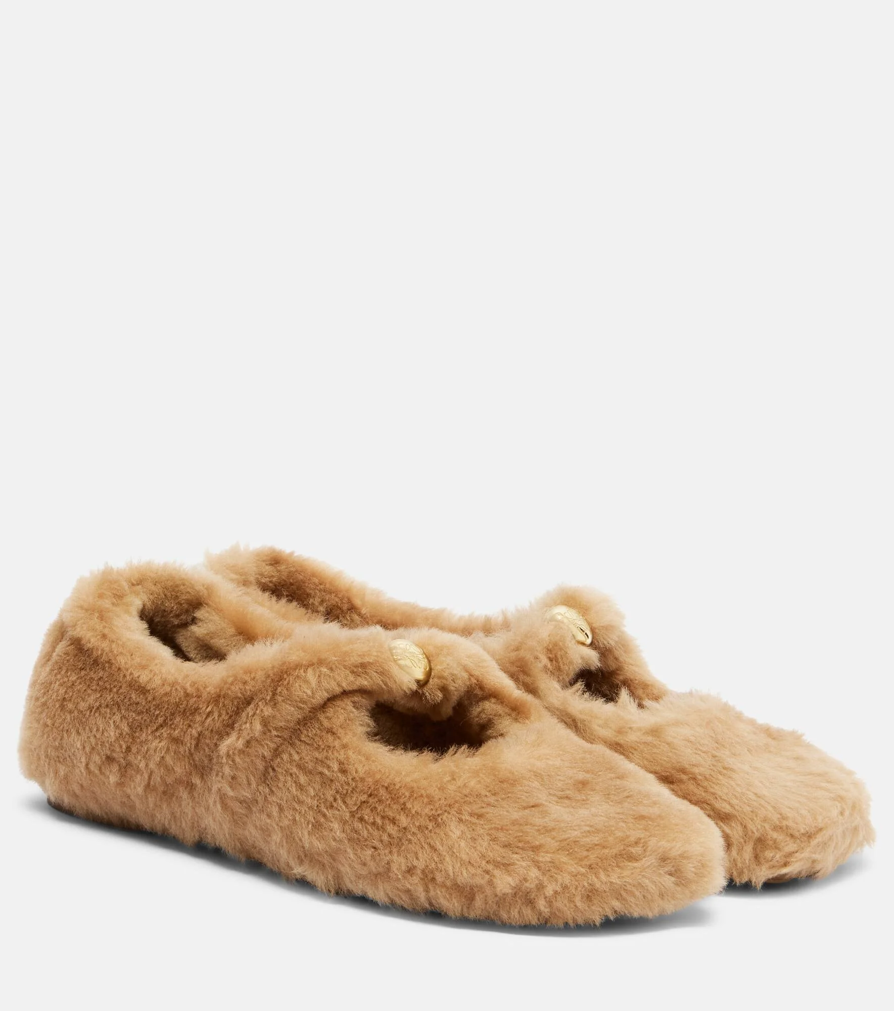 Pebble Soft shearling ballet flats - 1