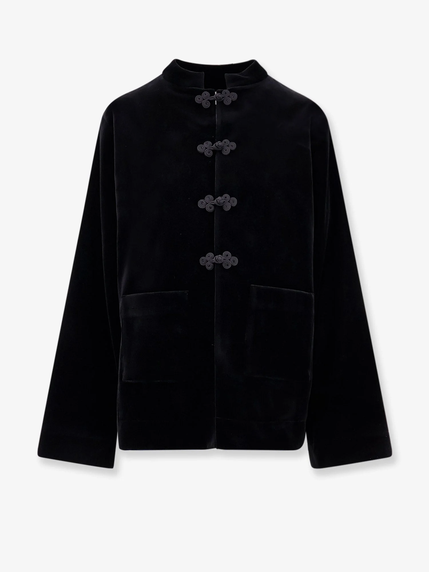 Rohe Velvet Blazer with Pankou Closure Black - 1