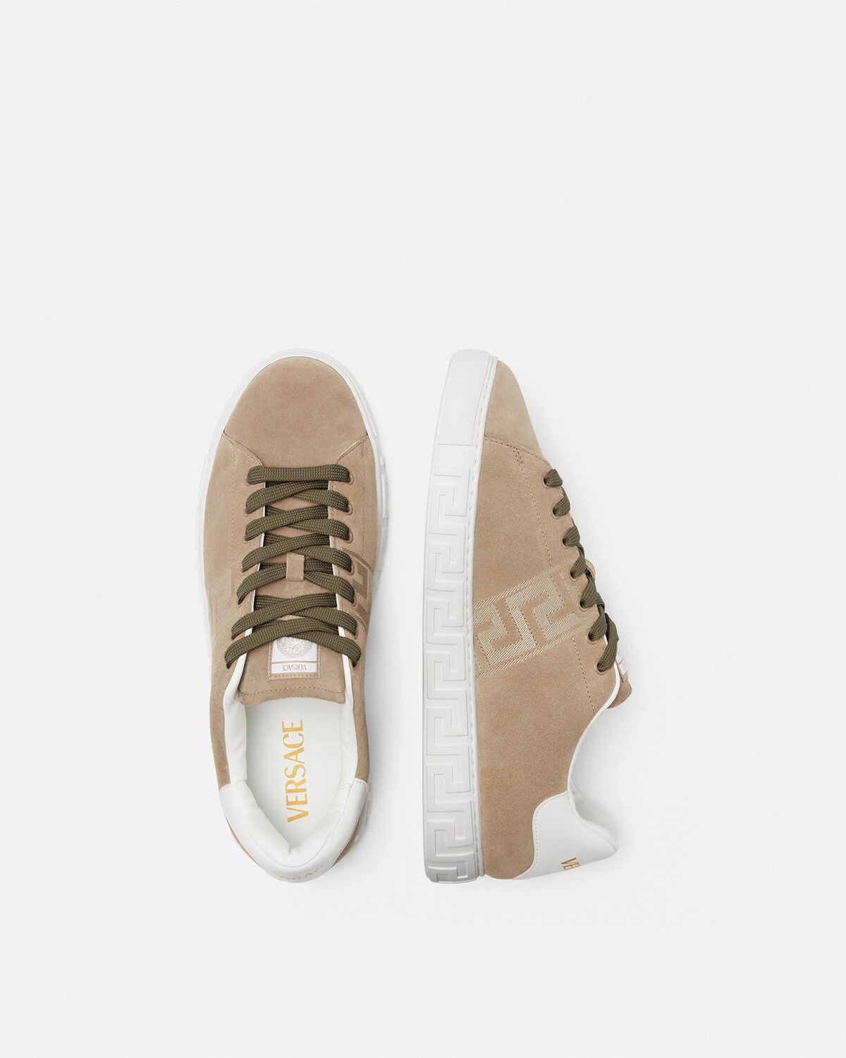 Suede Greca Sneakers - 3
