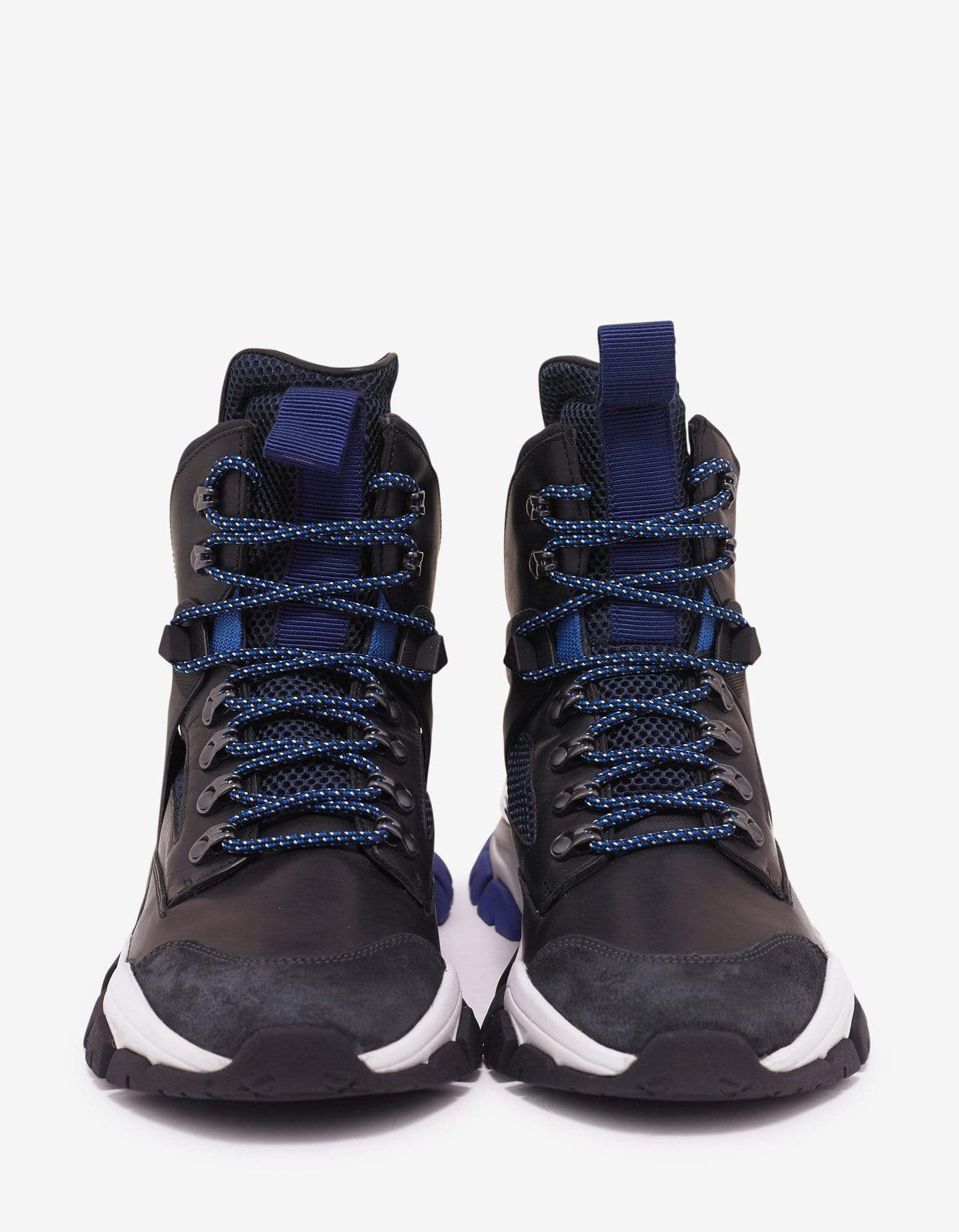 Moncler Tristan Black Leather & Mesh High Top Trainers - 3