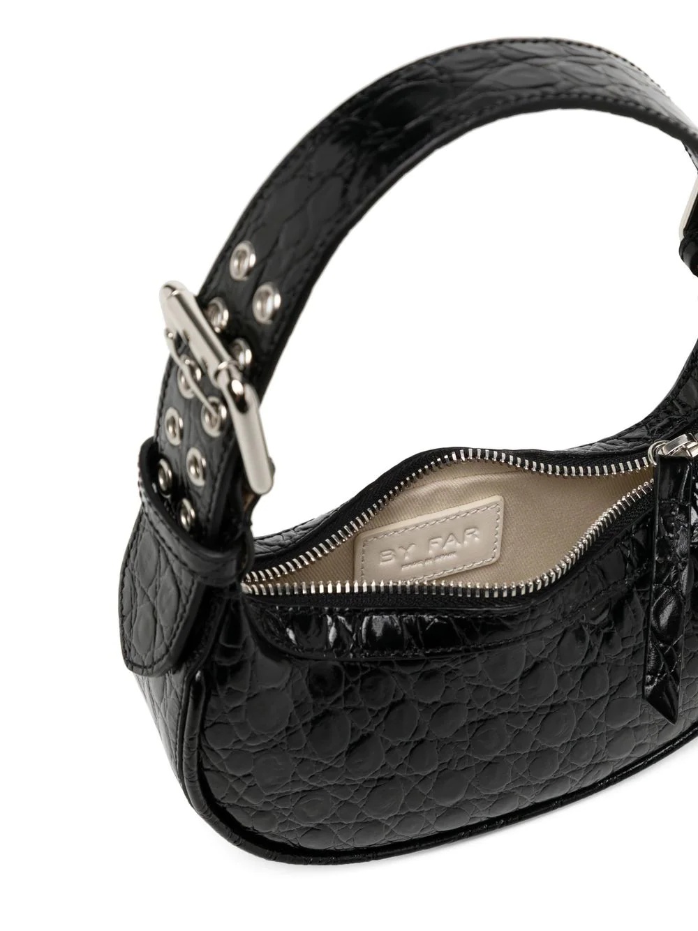 crocodile-effect leather mini bag - 5