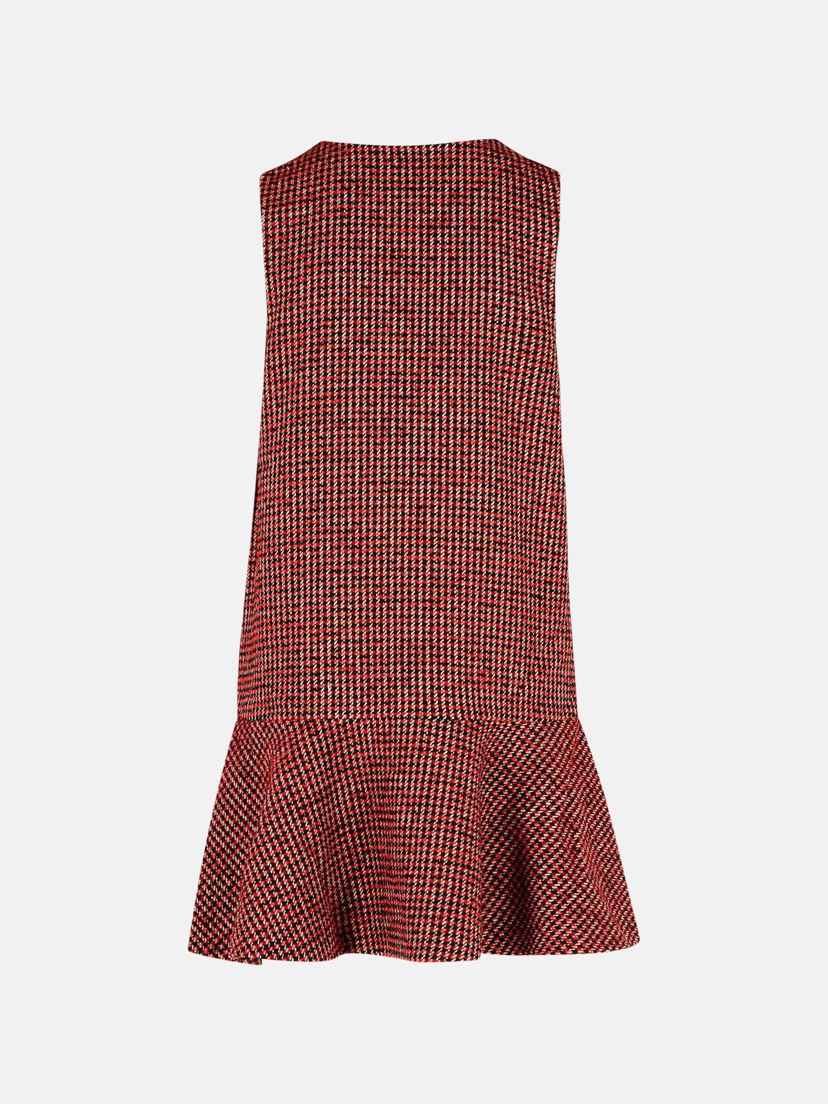 RED WOOL BLEND DRESS - 3