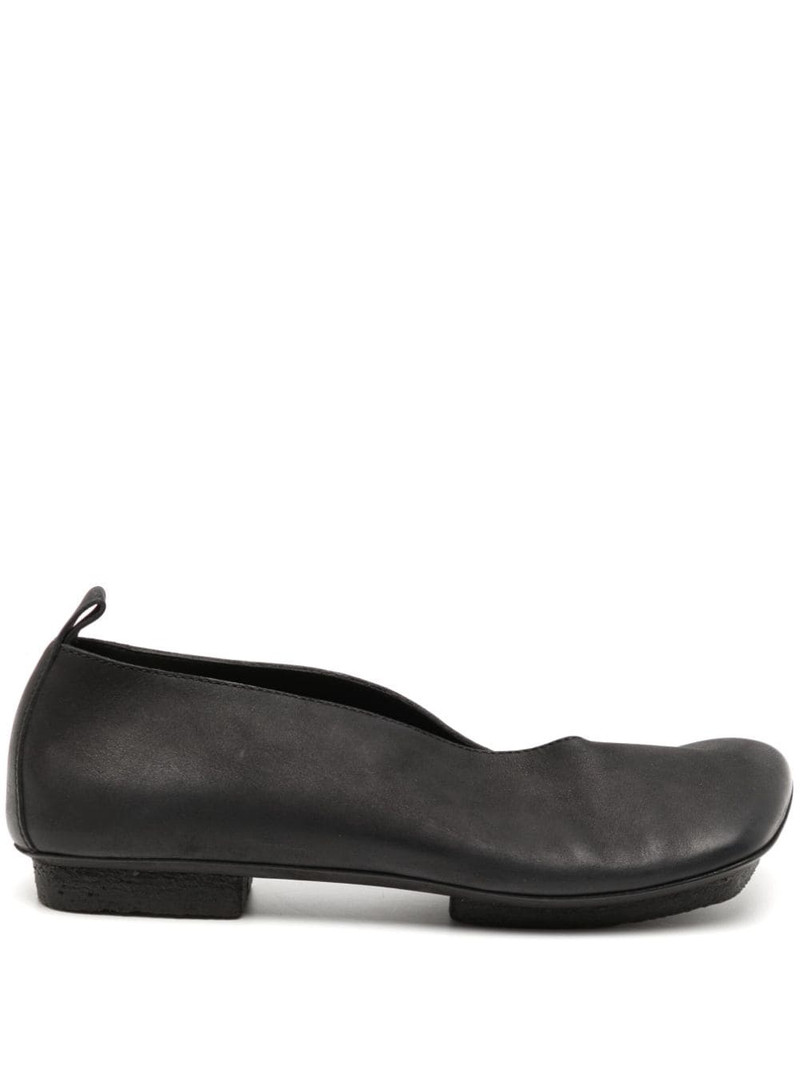 asymmetric-toe leather ballerinas 1