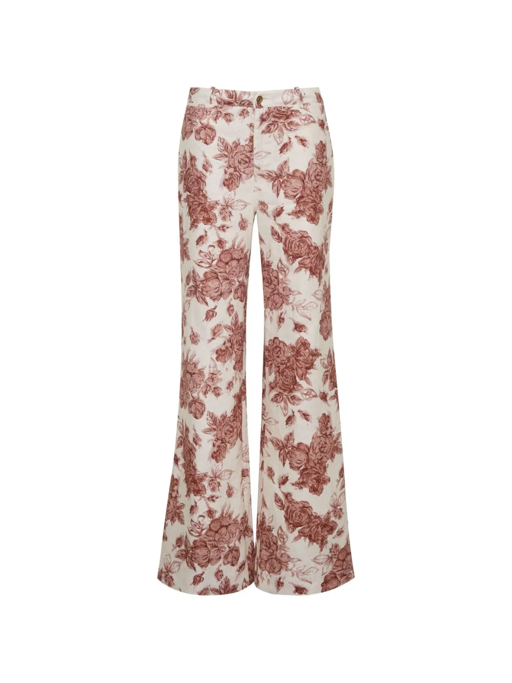 Annie floral-pattern trousers - 1