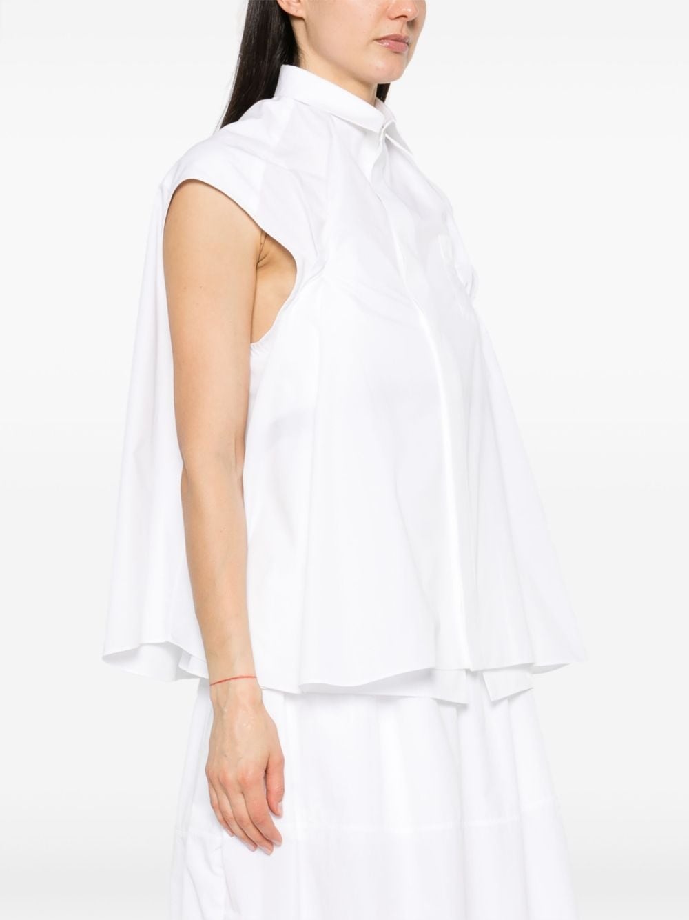 layered-design blouse - 3