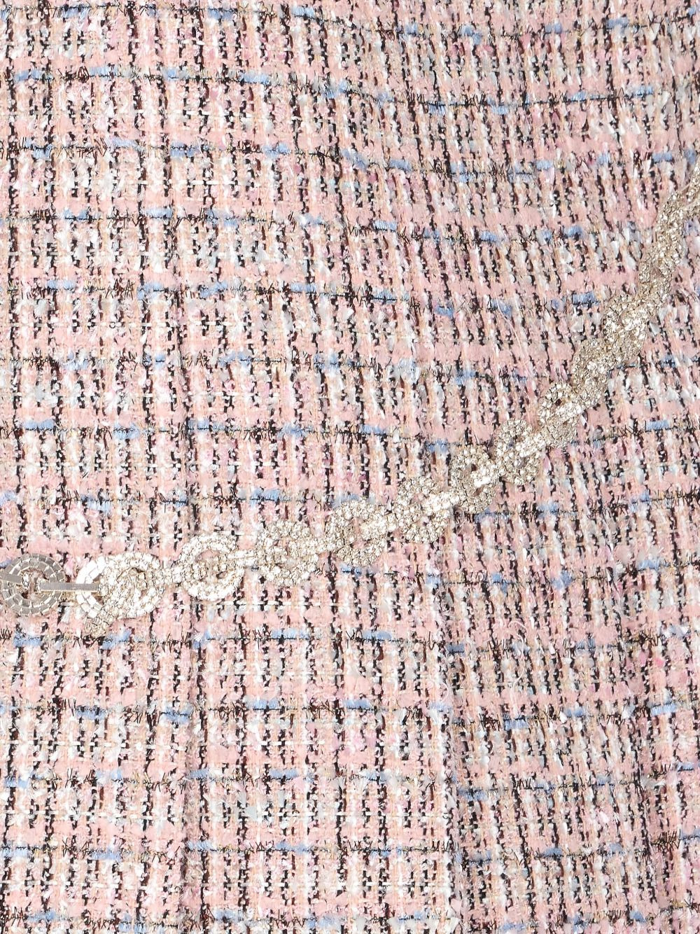 crystal-embellished tweed mini skirt - 3