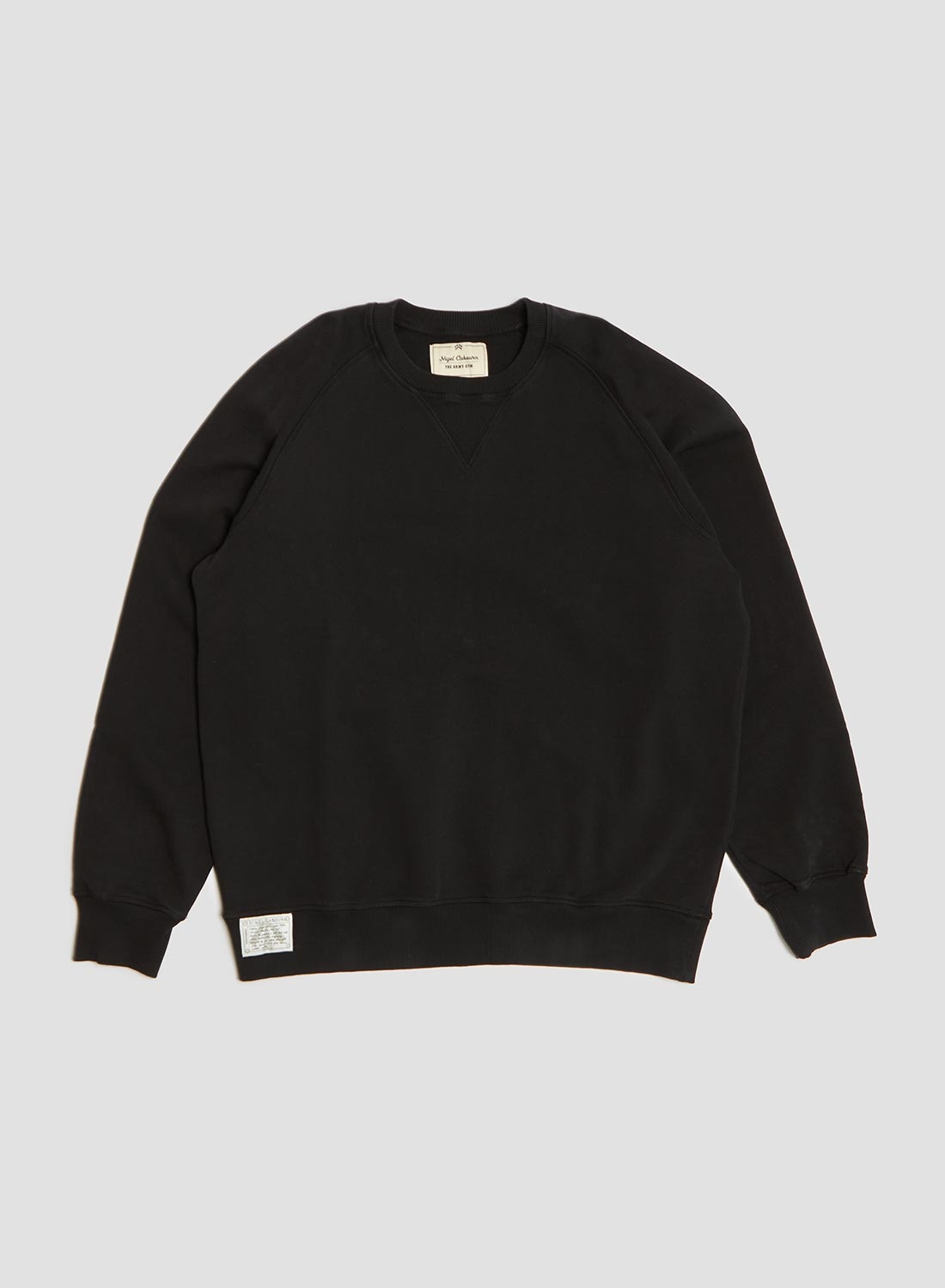 Embroidered Arrow Crew Sweatshirt in Black - 1