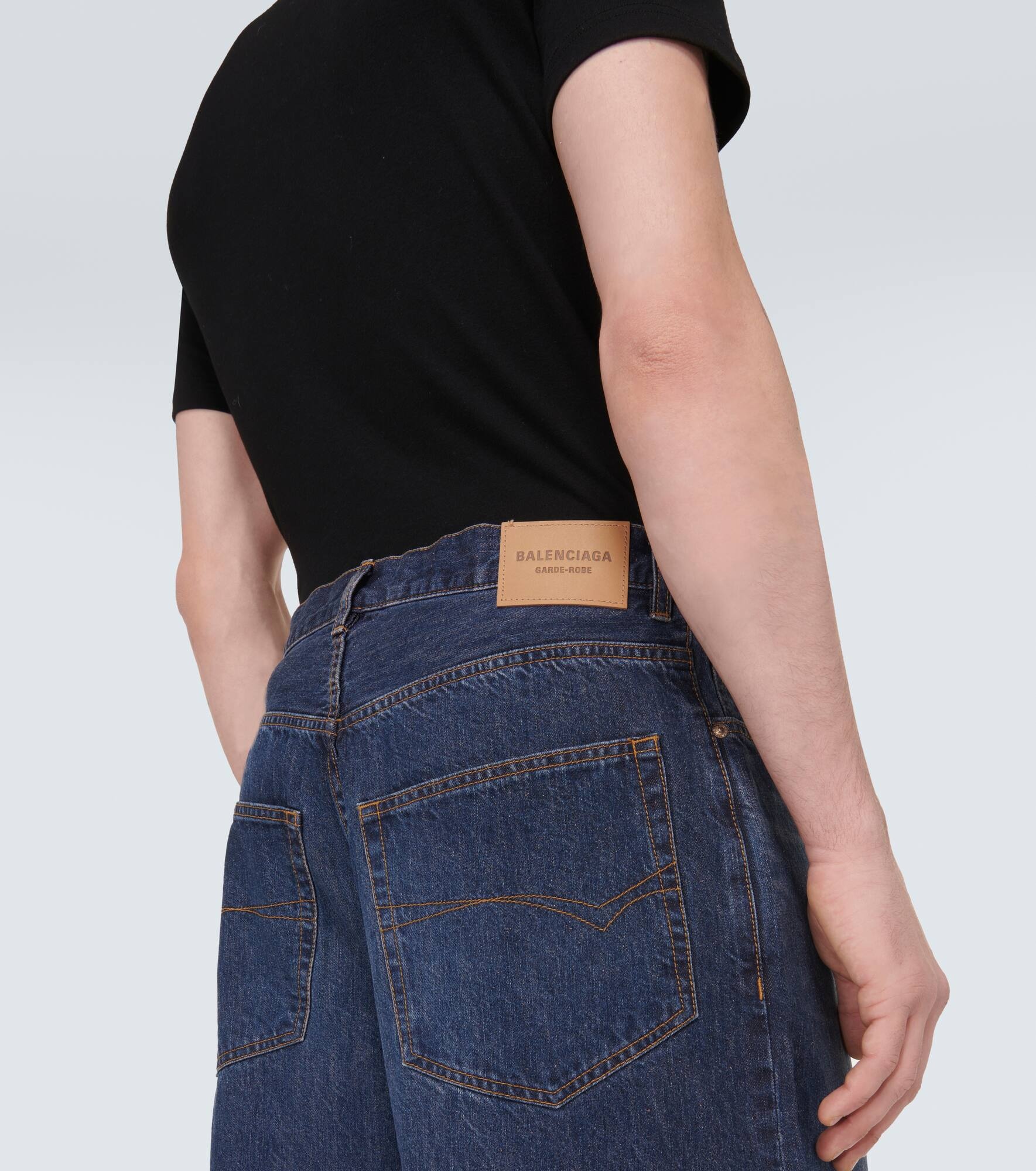 Mid-rise wide-leg jeans - 5