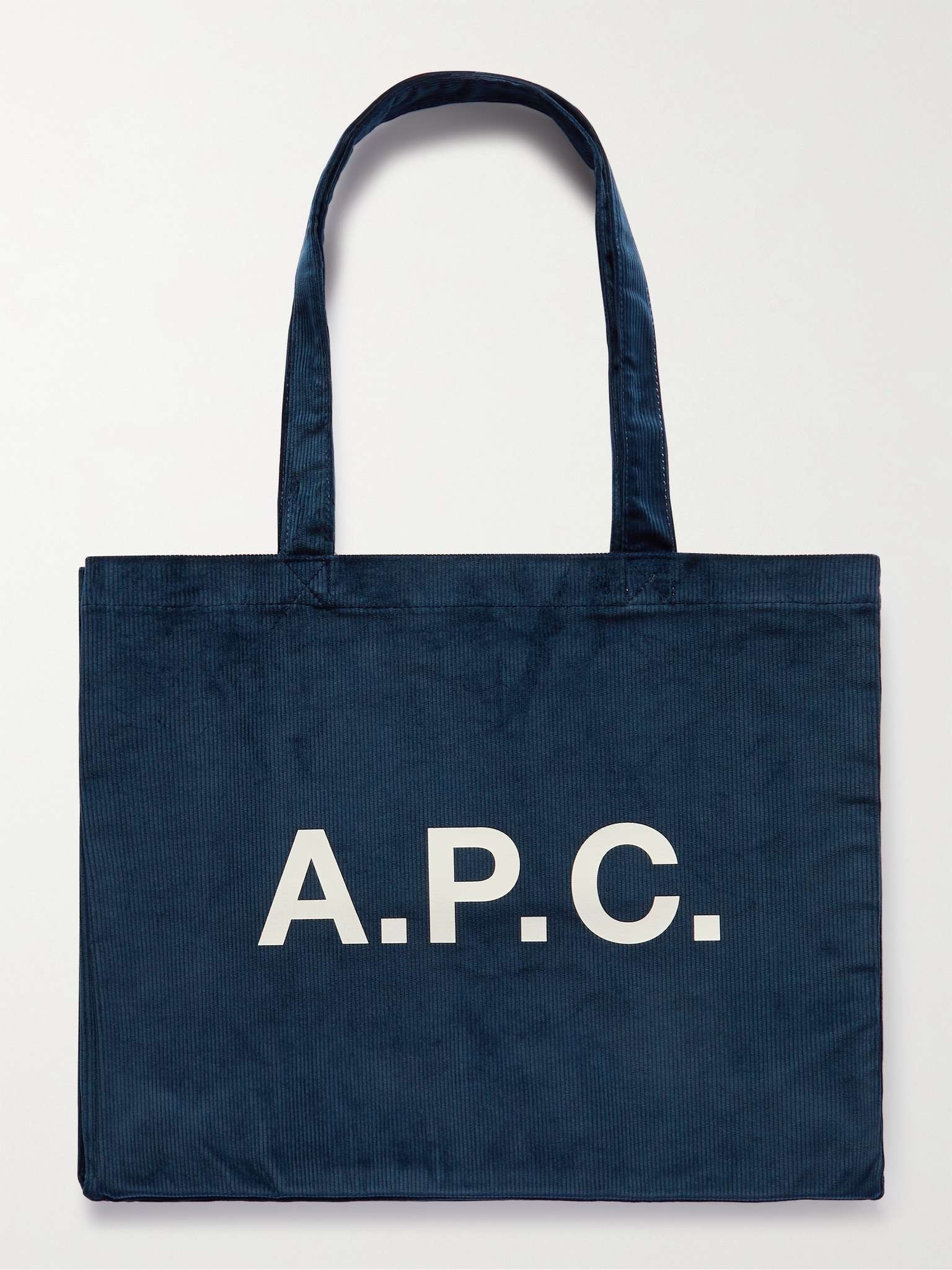 Logo-Print Cotton-Corduroy Tote Bag - 1