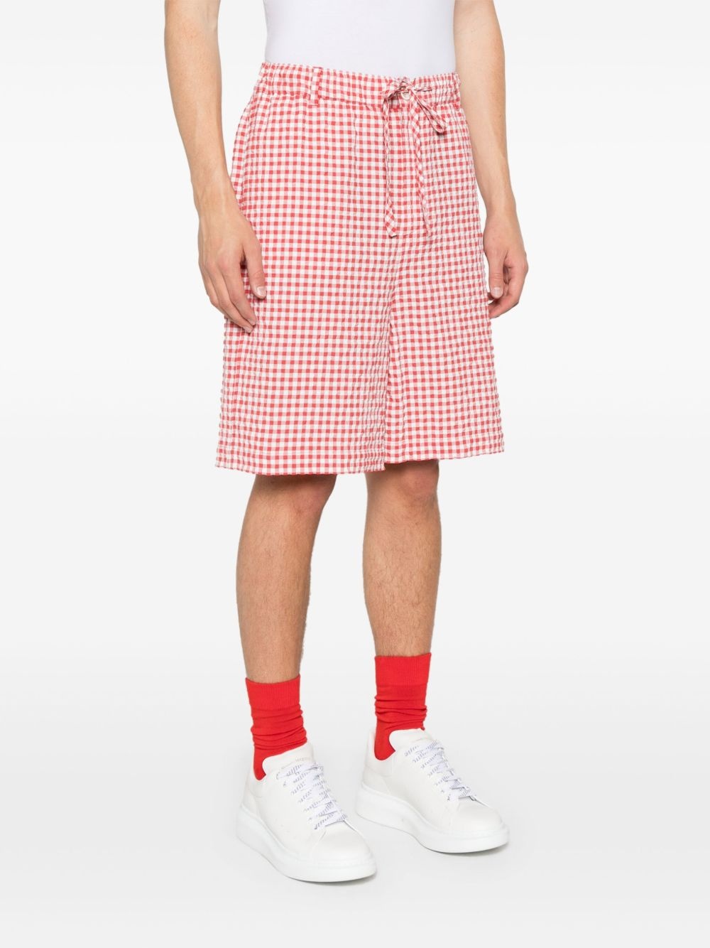gingham seersucker shorts - 3