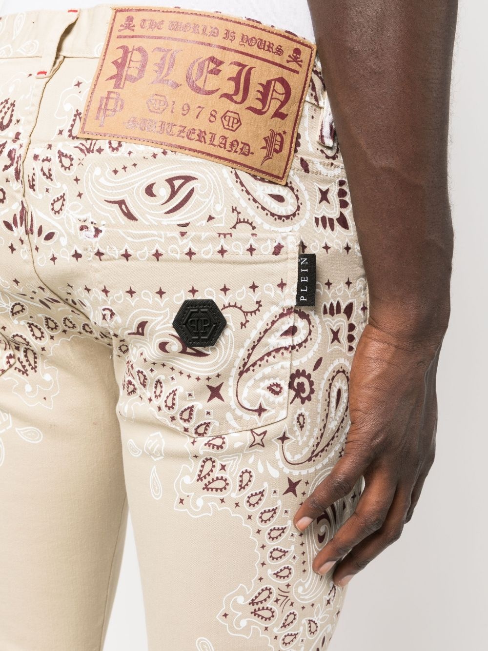 paisley bandana-print skinny-cut trousers - 5