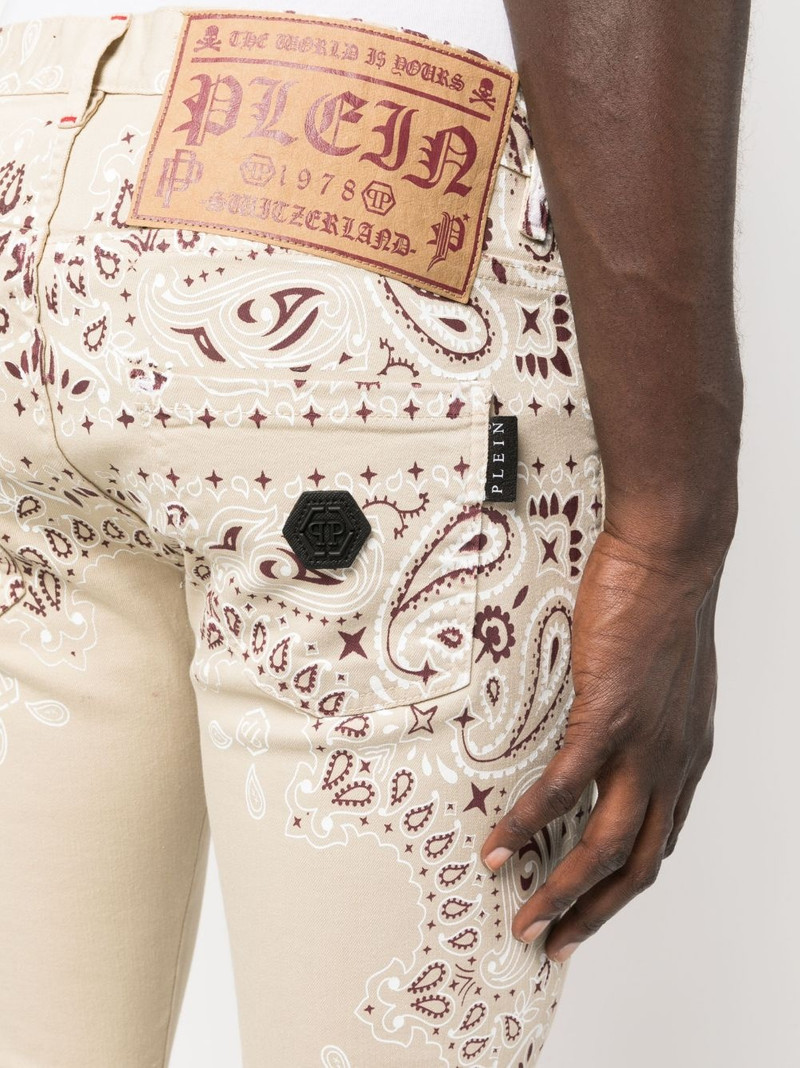 paisley bandana-print skinny-cut trousers 5