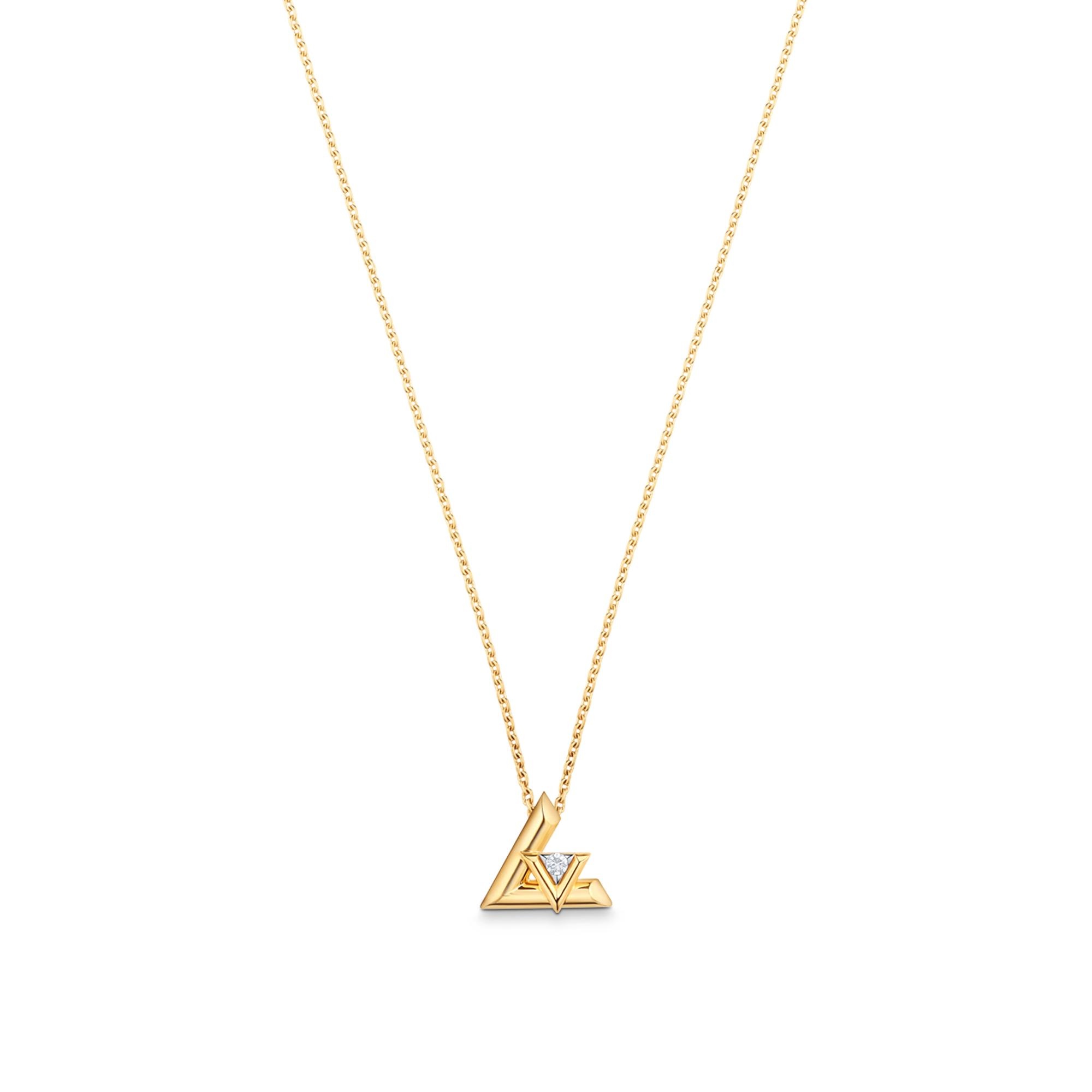 LV Volt One Small Pendant, Yellow Gold And Diamond - 1