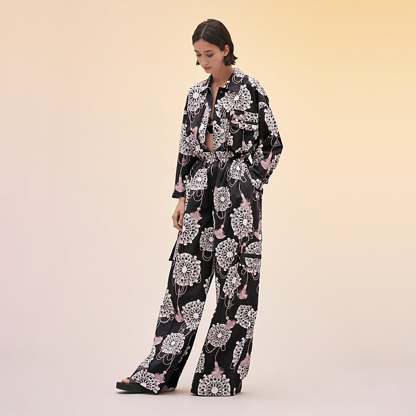 "Cliquetis Aquarelle" wide pants with elastic waist - 1