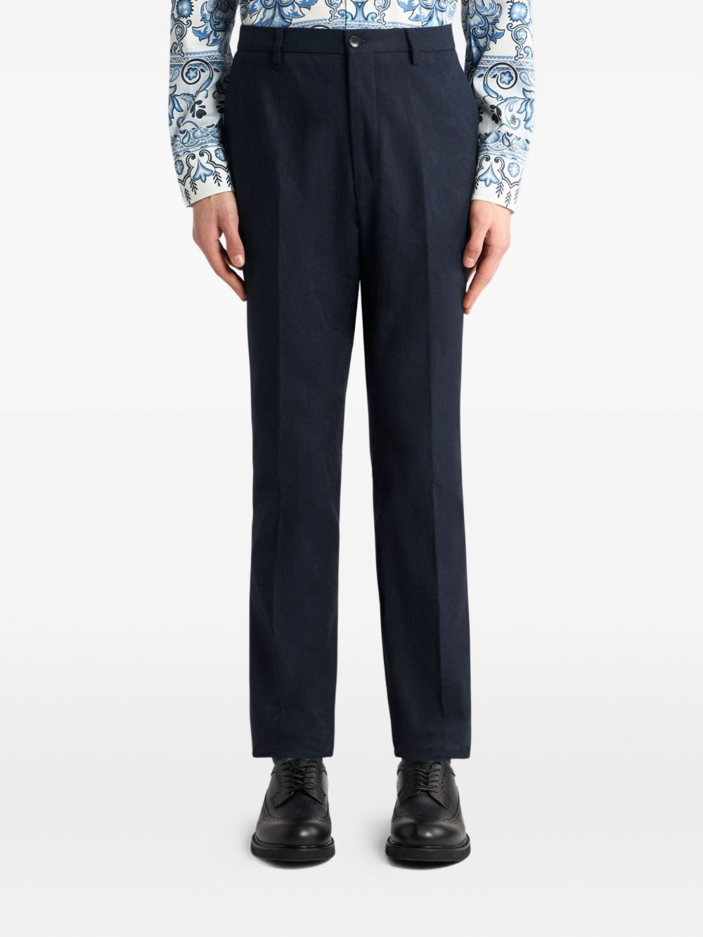 paisley-jacquard tailored trousers - 2