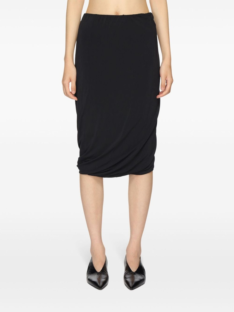 draped-detailed midi skirt 5