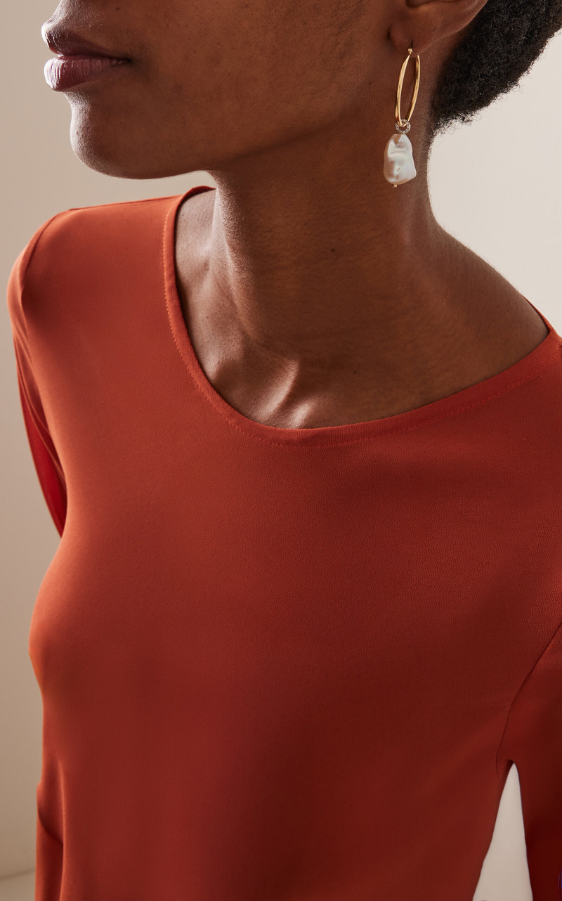 MATEO 14kt Yellow Gold Pearl And Diamond Earrings white outlook