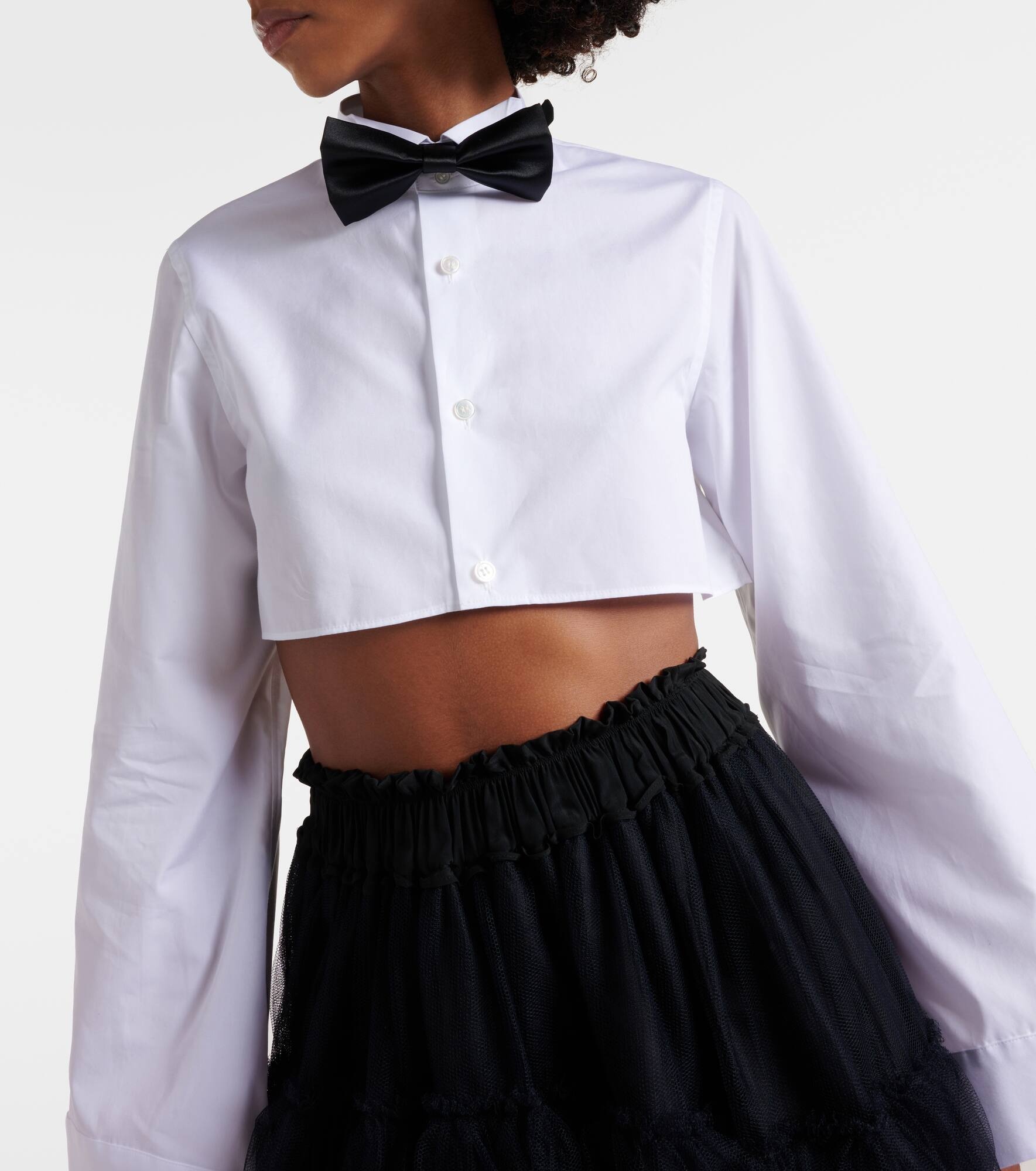 Cropped cotton shirt - 6