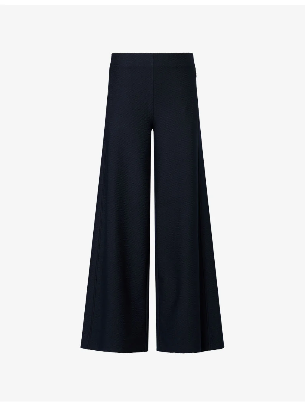 Wide-Leg Stretch-Woven Trousers - 1