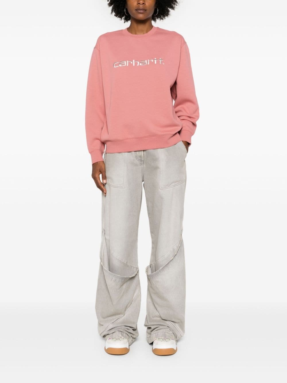 logo-embroidered sweatshirt - 2