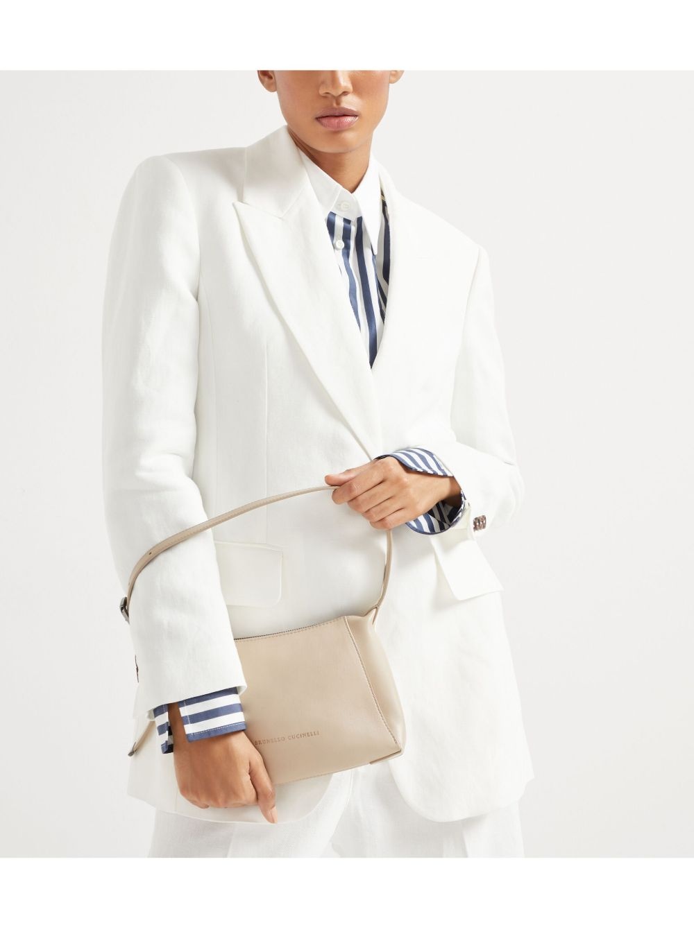 logo-debossed shoulder bag - 6