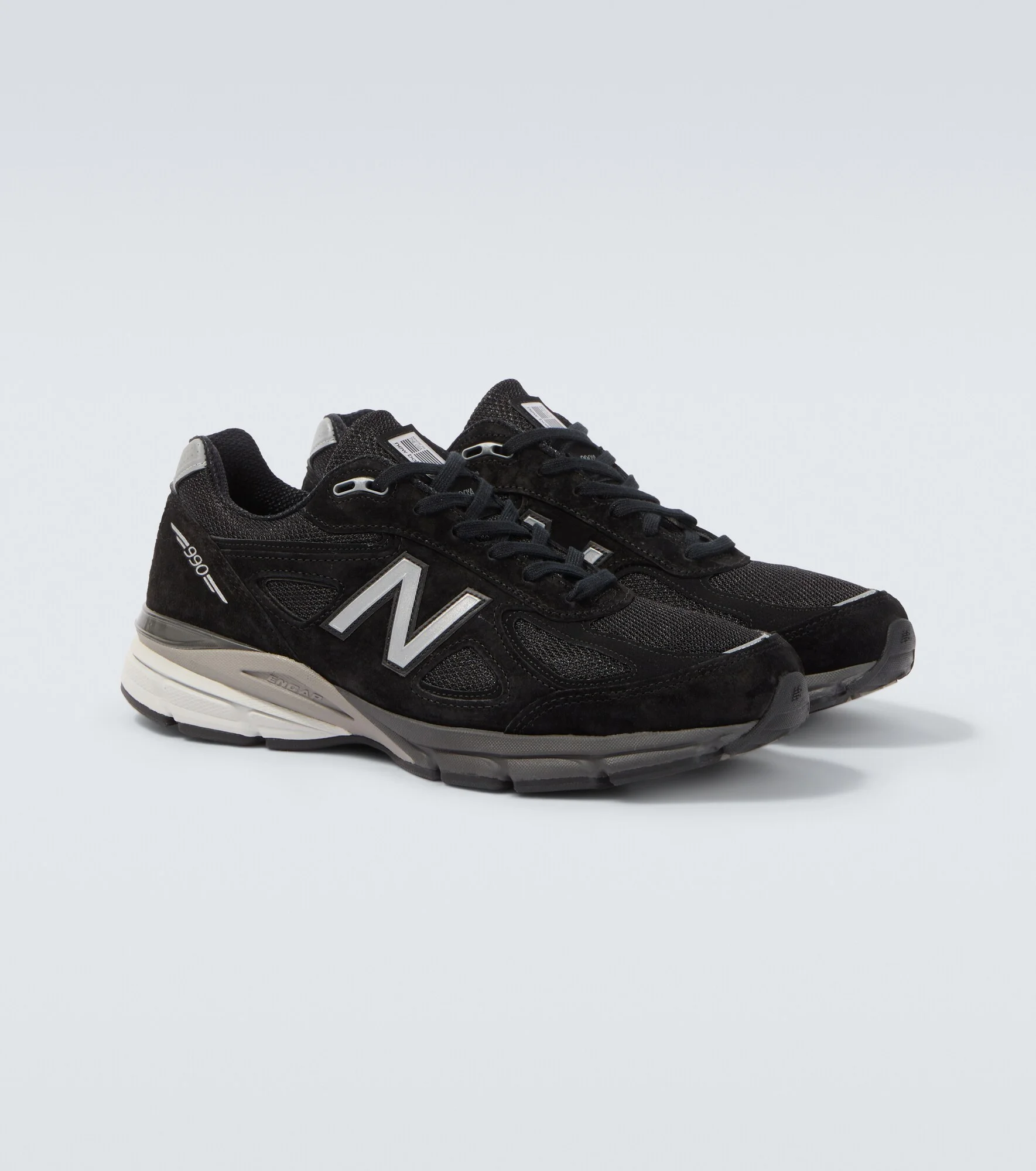 Made in USA 990 suede-trimmed sneakers - 1