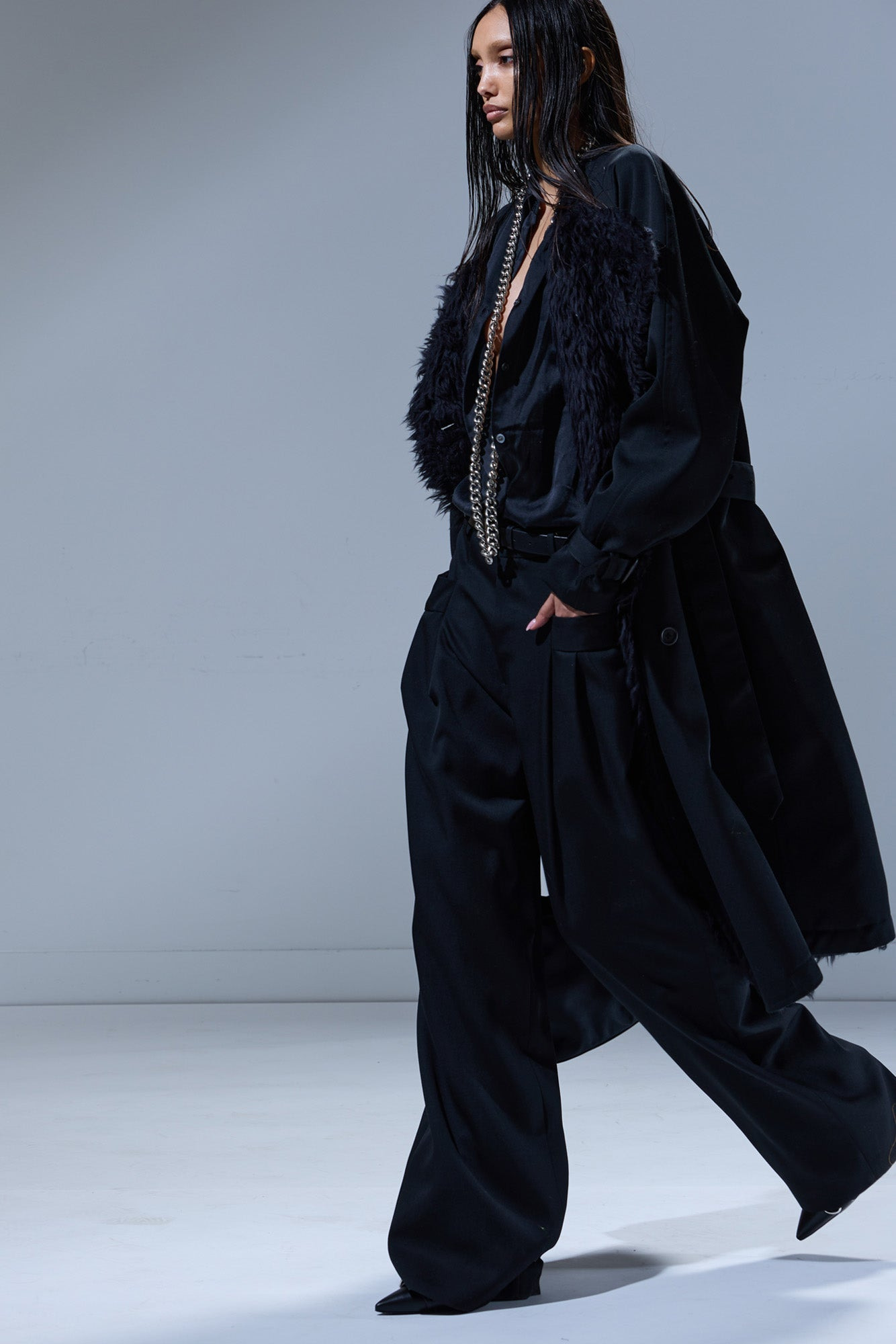 PLEATED POCKET TROUSER - 2