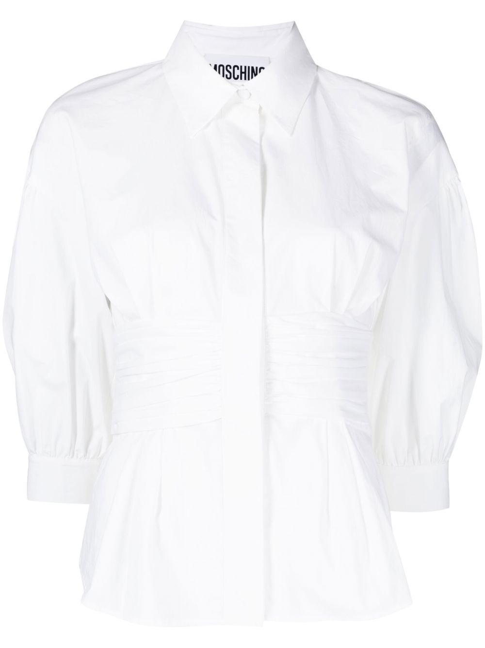 gathered-waist detail shirt - 1