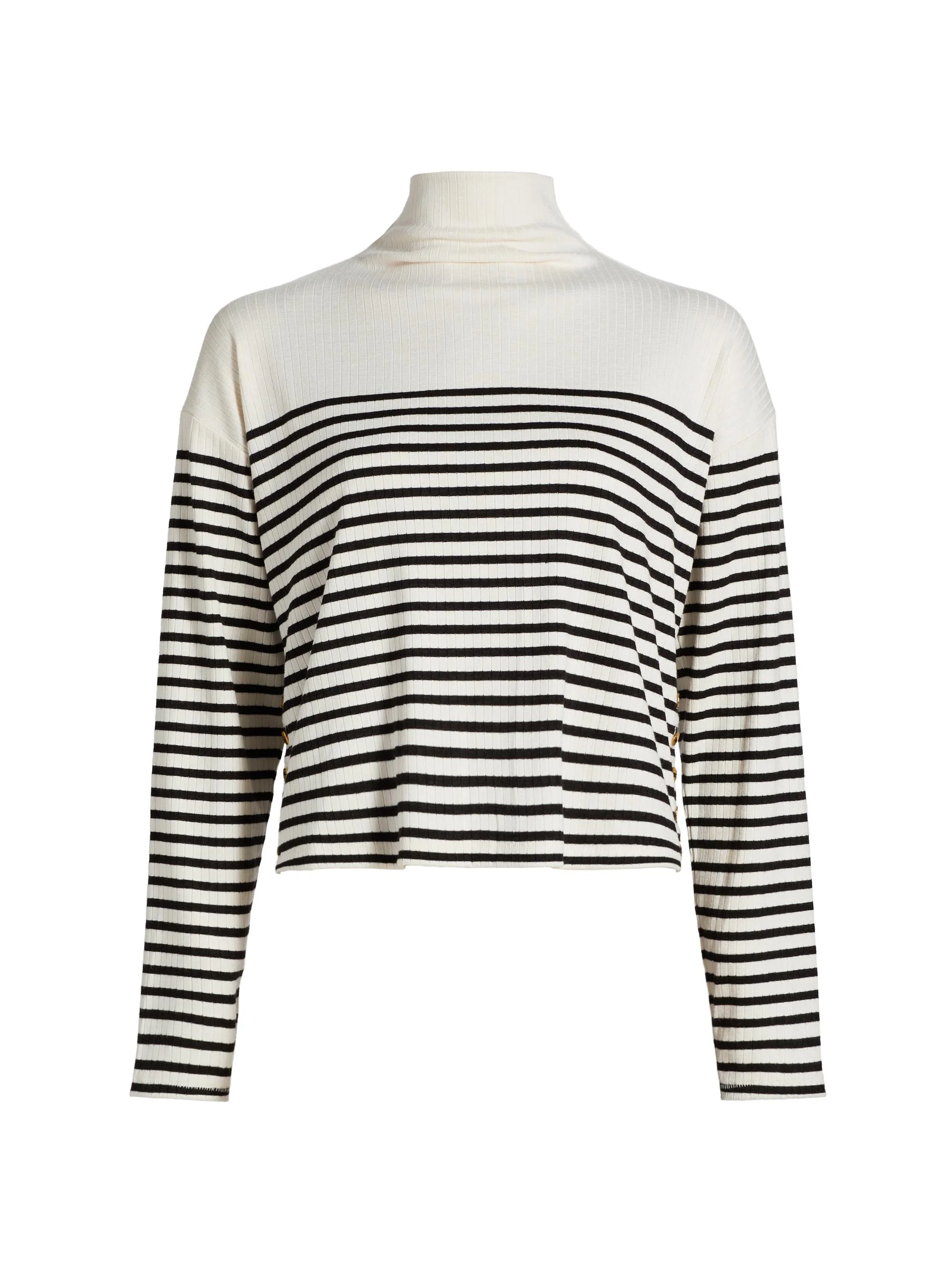 Women's The Knit Striped Turtleneck Long-Sleeve Top - Beige Multi - 1