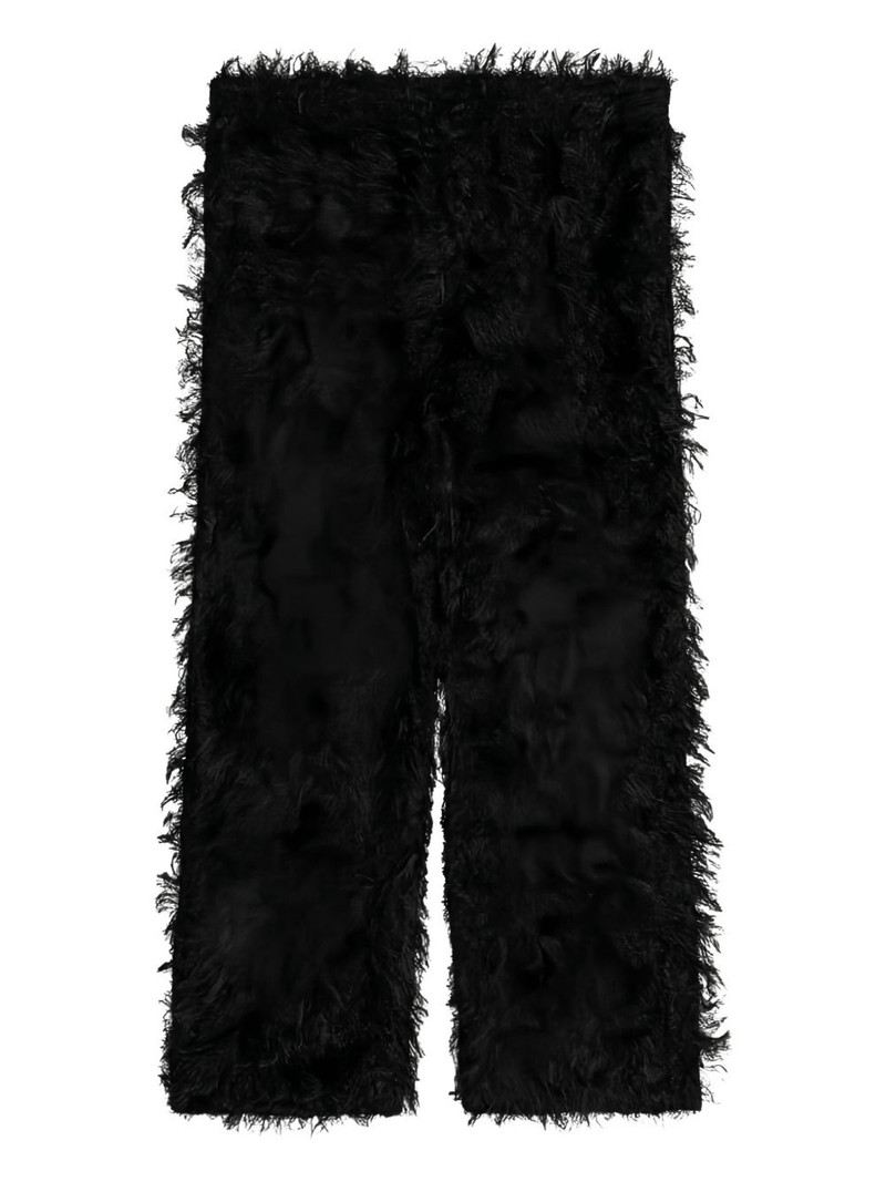 NEEDLES textured ribbon-tie trousers outlook