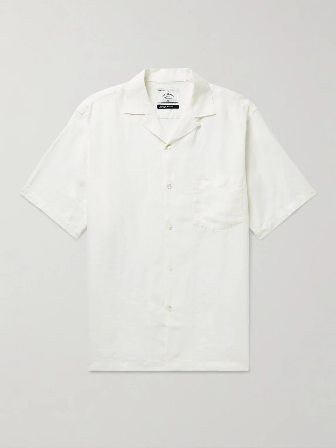 Camp-Collar Linen Shirt - 1