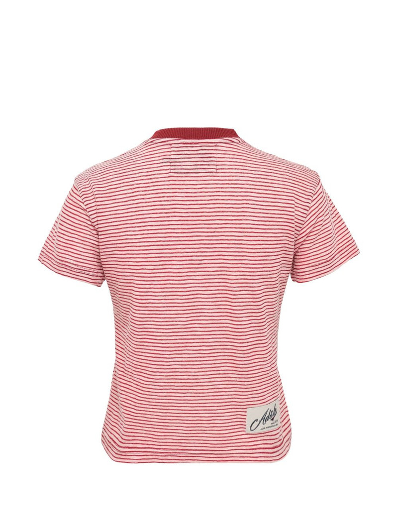 Andersson Bell striped heart-detail T-shirt outlook