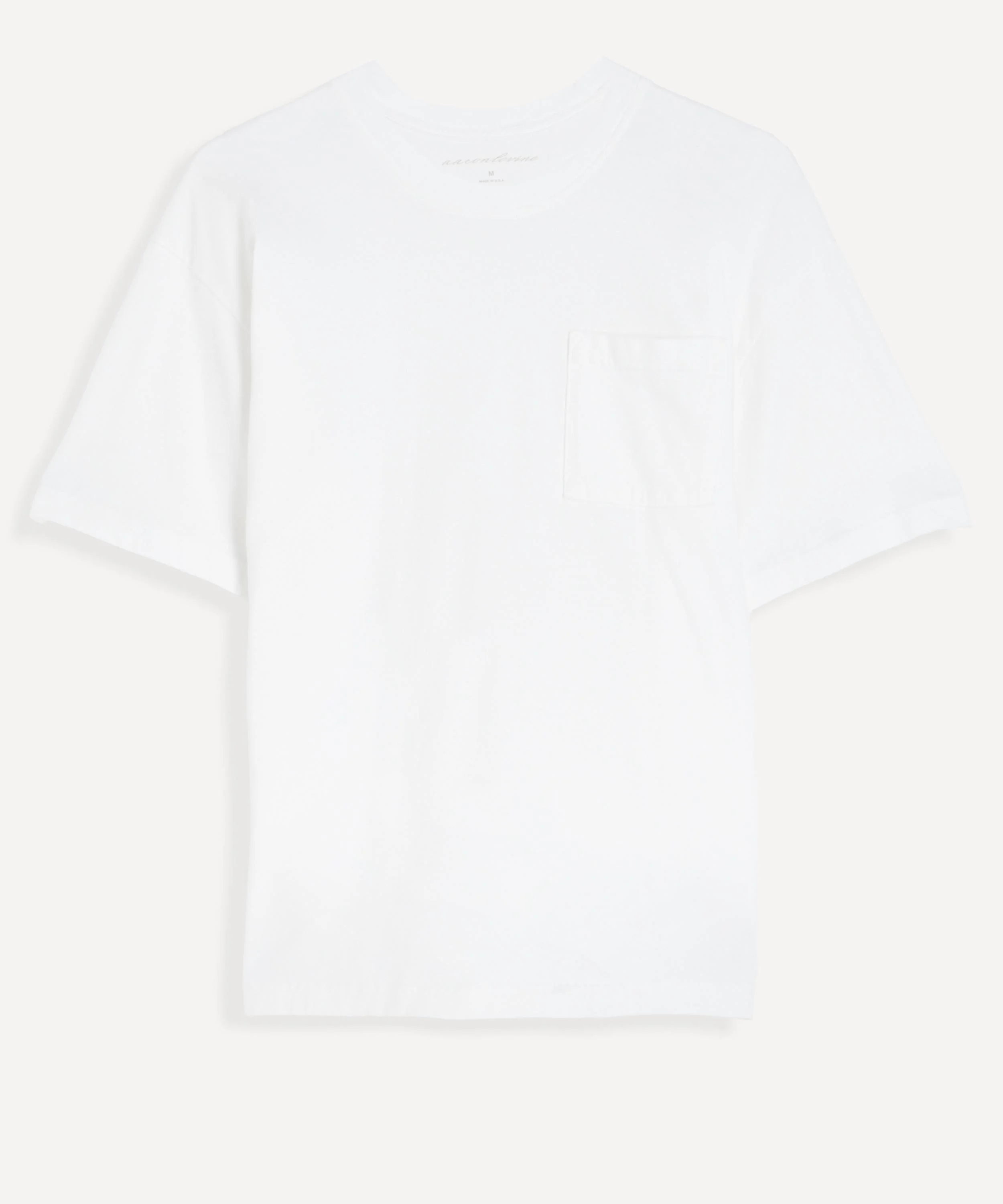 White Boxy Pocket T-Shirt - 1