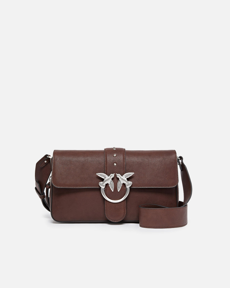 MEDIUM LEATHER CLASSIC LOVE BAG SLOUCHY SHOULDER BAG WITH ZIP 1