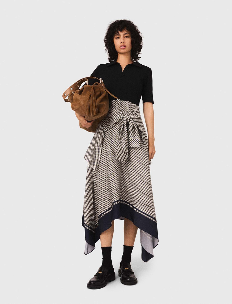 maje Printed two-tone dress outlook